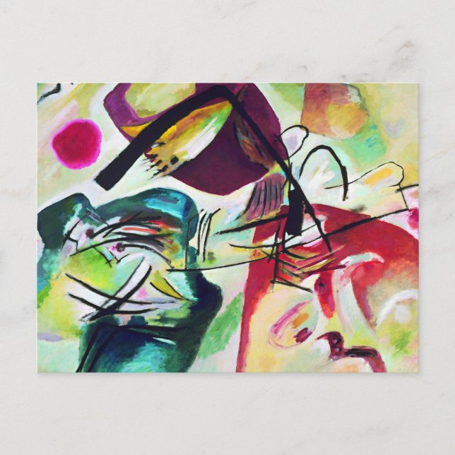 Cartão postal de Arch Preto Kandinsky (Frente)