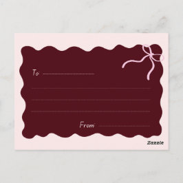 Cartão Postal de Arco Burgundy Minimalista | Elega