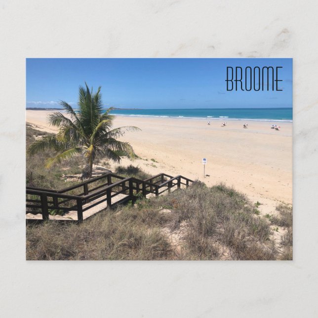 cartão postal de areia de praia por cabo (Frente)