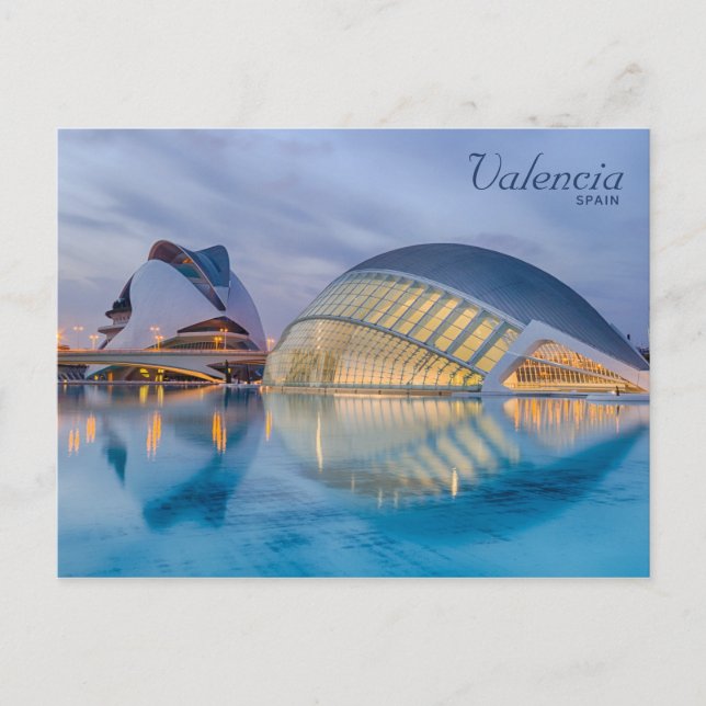 Cartão postal de arquitetura moderna de Valência E (Frente)