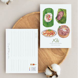 Cartão Postal de Arroz Pegajoso Vietnamita