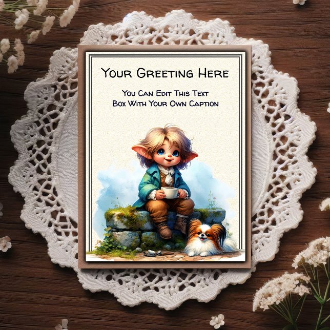 Cartão Postal de Arte Antiga com Sentimento Diário (Criador carregado)