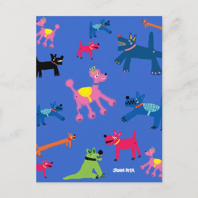 Cartão postal de arte: Cães Loucos (Frente)