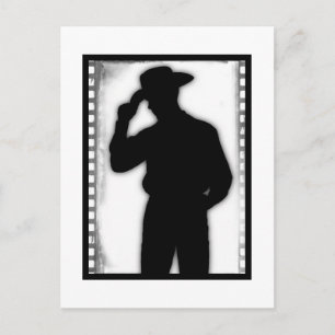 Cartão Postal de Arte Country Western Cowboy