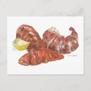 Cartão Postal de Arte da Cauda de Lagosta