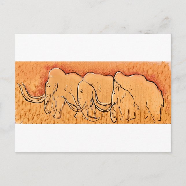 Cartão postal de arte da caverna Mammoth (Frente)