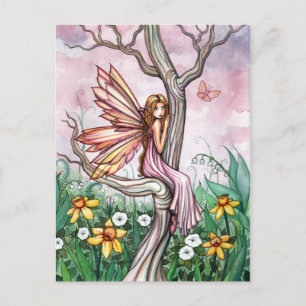 Cartão Postal de Arte da Fada das Flores da Primav