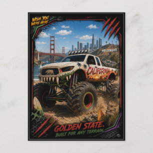 Cartão Postal de Arte de Caminhão Monstro Off Road