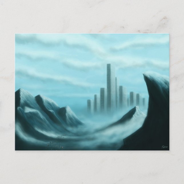 cartão postal de arte de ficção científica/fantasi (Frente)