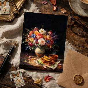 Cartão Postal de Arte de Natureza-Morta de Birria
