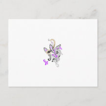 Cartão postal de arte de paisley roxo elegante