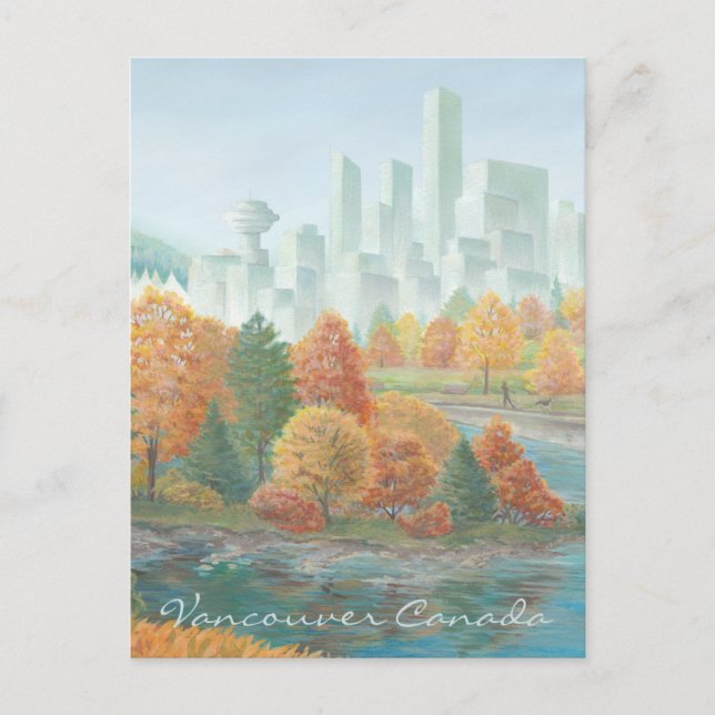 Cartão Postal de Arte de Vancouver Pintura do Tote (Frente)