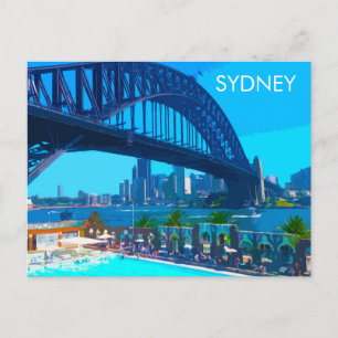 Cartão Postal de Arte de Viagem Antiga de Sydney