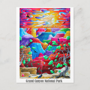 Cartão Postal de Arte de Viagem do Parque Nacional