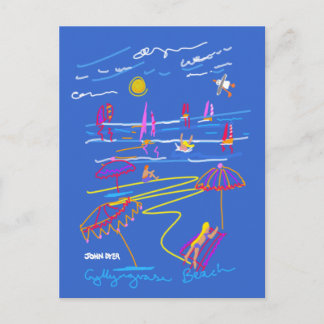 Cartão postal de arte: Desenho de Verão da Praia G