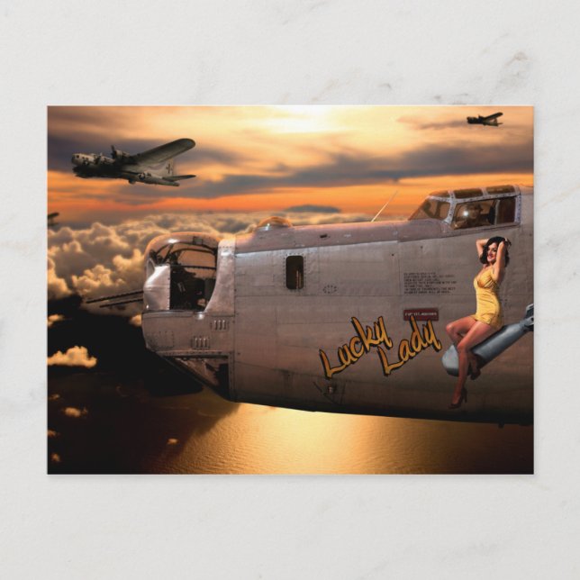 Cartão Postal de Arte do Cone do Nariz de Aeronave (Frente)