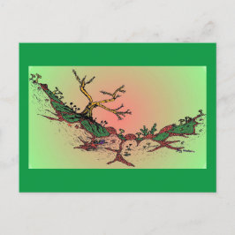 Cartão postal de Arte do Vale do Mágico - Verde, R