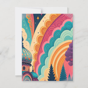 Cartão Postal de Arte Fantasia Cortada Personaliza