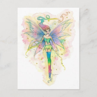 Cartão Postal de Arte Fantasia da Fada Estrela Arc
