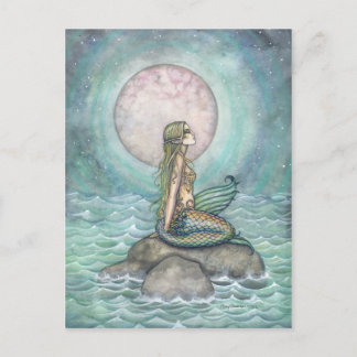 Cartão Postal de Arte Fantasia da Sereia do Mar Pa