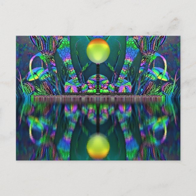 Cartão Postal de Arte Fantasia do Globo Siluriano (Frente)