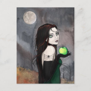 Cartão Postal de Arte Fantasia Gótica da Viúva