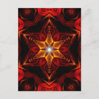 Cartão postal de arte frontal da Estrela vermelha