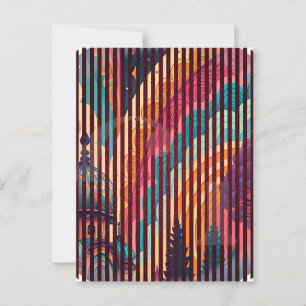 Cartão Postal de Arte Listrado Vertical Personaliz