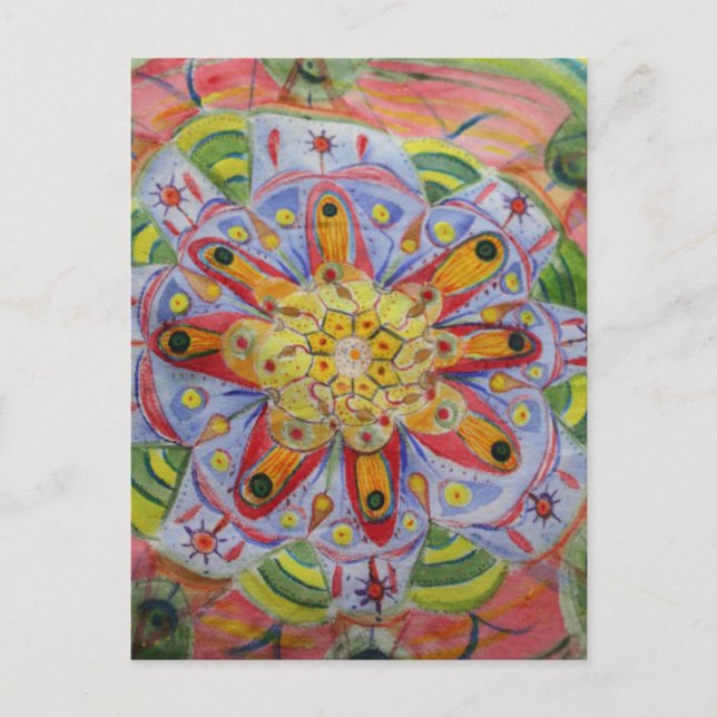 Cartão postal de arte Mandala (Frente)