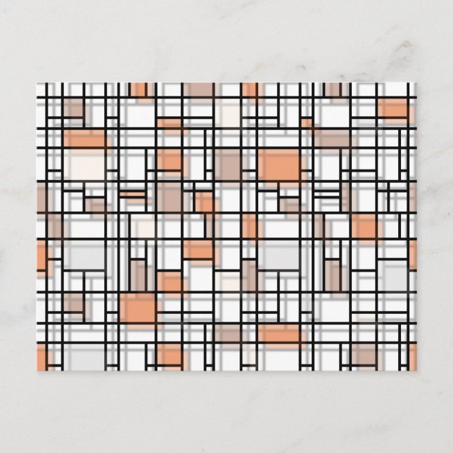 Cartão Postal de Arte Moderna Sombras de Outono (Frente)