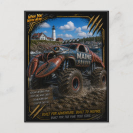 Cartão Postal de Arte Off Road de Caminhão Monstro