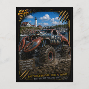 Cartão Postal de Arte Off Road de Caminhão Monstro