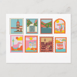 CARTÃO POSTAL DE ARTE SELOS CLÁSSICOS