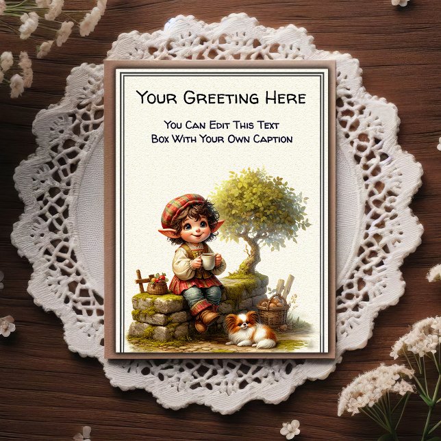 Cartão Postal de Arte Vintage com Sentimento Diári (Criador carregado)