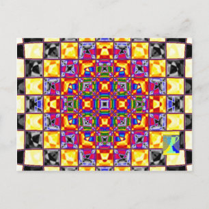 Cartão postal de arte visual