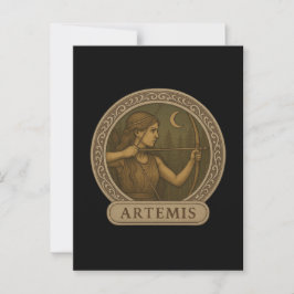 Cartão postal de Ártemis Deusa da Caça