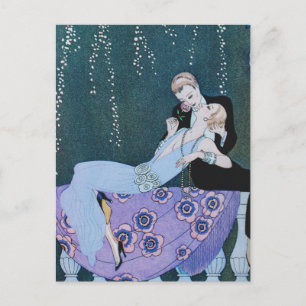 Cartão postal de artifício em Paris Art Deco