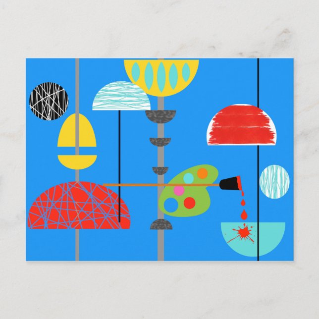 Cartão postal de artista moderno minimalista (Frente)