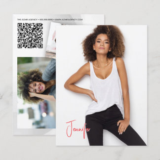 Cartão postal de assinatura Modelo do Ator de Códi