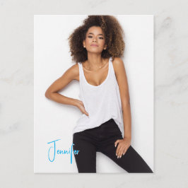 Cartão postal de assinatura Modelo do Ator de Códi