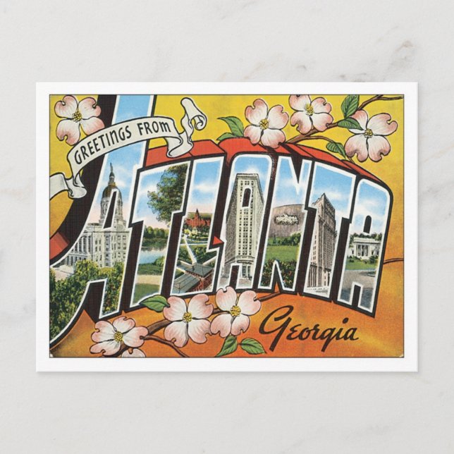 Cartão Postal De Atlanta Georgia (Frente)