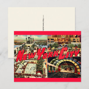 Cartão Postal de Atrações da Cidade de Nova York