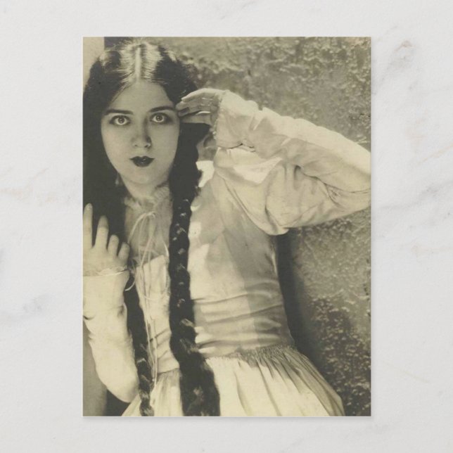 Cartão postal de atriz Dramático (Frente)