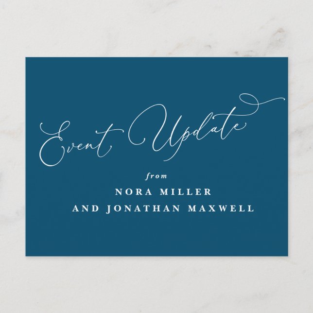 Cartão postal de Atualização de Evento de Script (Frente)