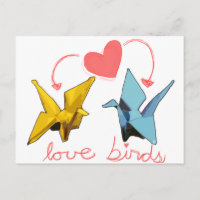 cartão postal de aves