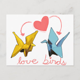 cartão postal de aves
