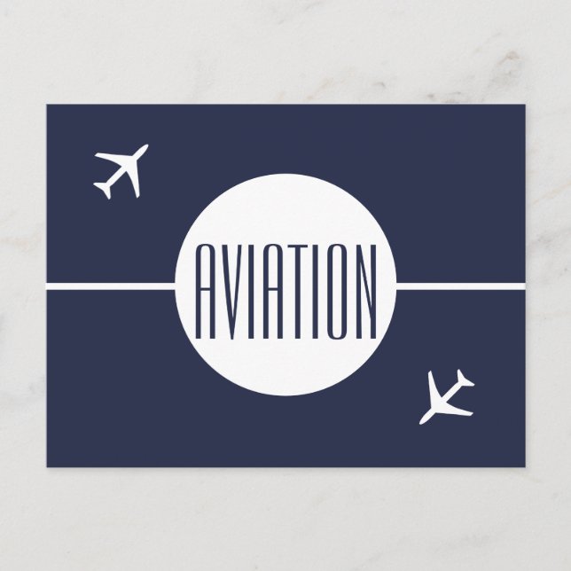 Cartão postal de avião piloto de avião branco Funk (Frente)