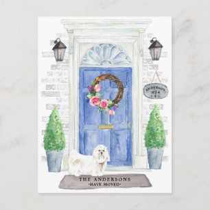 Cartão postal de aviso de mudança de maltês