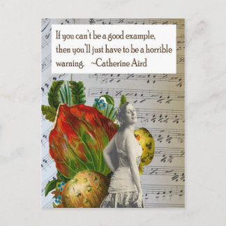 Cartão Postal de Aviso Horrível