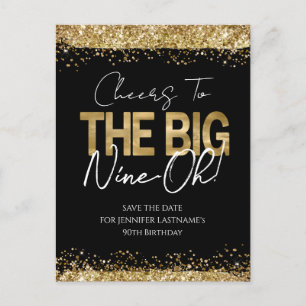Cartão postal de aviso prévio de 90º aniversário d